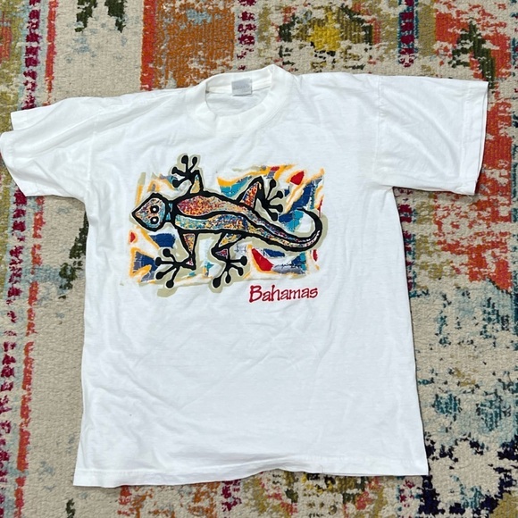 Vintage 1980s Bahamas Travel Tourism Destination 80s Tee Tshirt - Picture 1 of 4